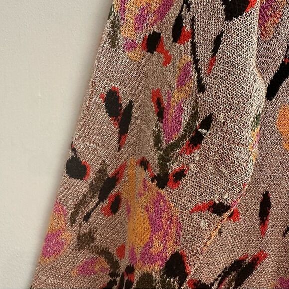 MISSONI Cardigan Women Size Medium Wool Blend Floral Boho Office - Picture 6 of 10